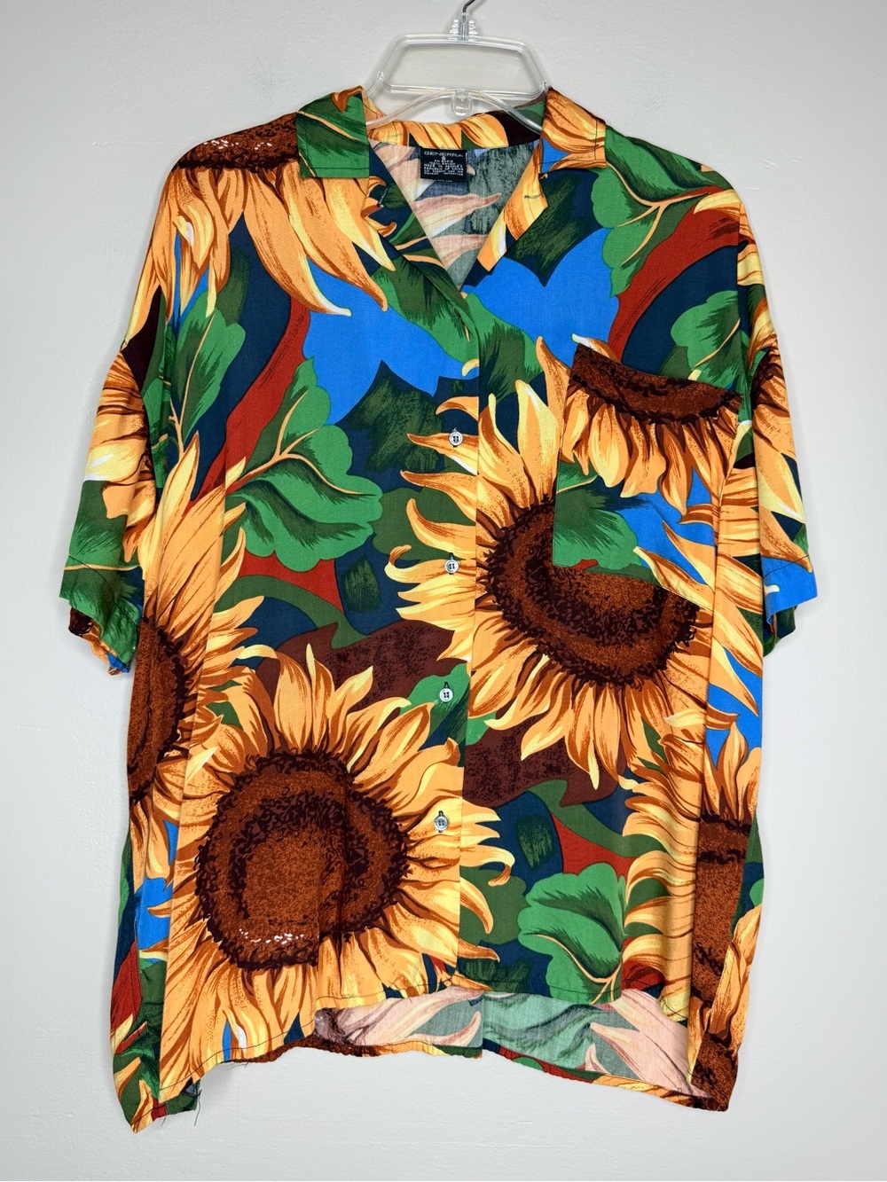Generra Multicolored Sunflower Printed Floral Mens Small